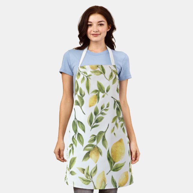 Tablier Mariage Méditerranéen Sorrento Citron Jaune (Porté)