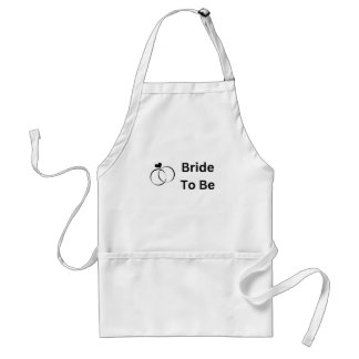 Tablier Mariée à être avec deux anneaux Apron