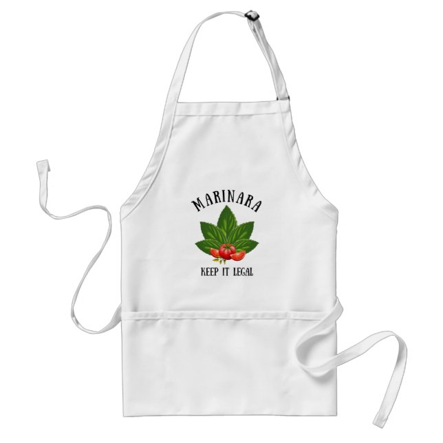 Tablier Marinara Gardez-le légal Basil Tomates Feuilles (Devant)