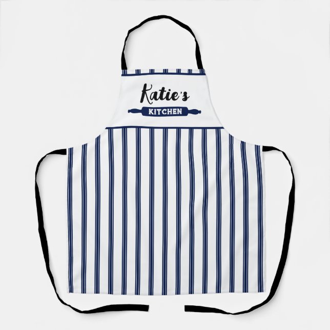 Tablier Marine Blue Pinstripe Custom (Recto)