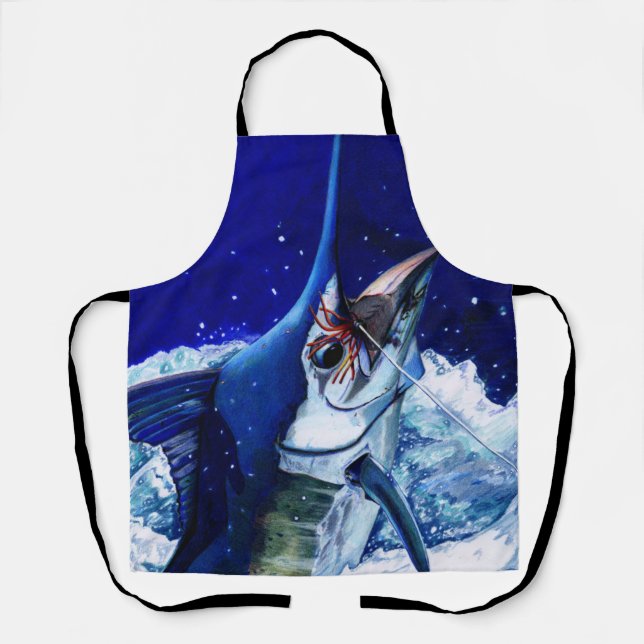 Tablier Marlin bleu (Recto)