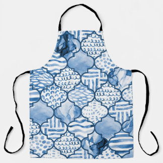 Tablier Marocain géométrique, aquarelle motif sans couture