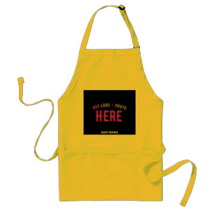 TABLIER MARQUE MODERNE MODERNE PERSONNALISABLE JAUNE VÉRIF