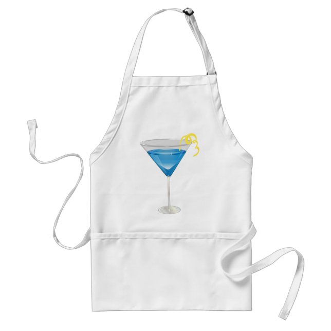 Tablier Martini bleu (Devant)