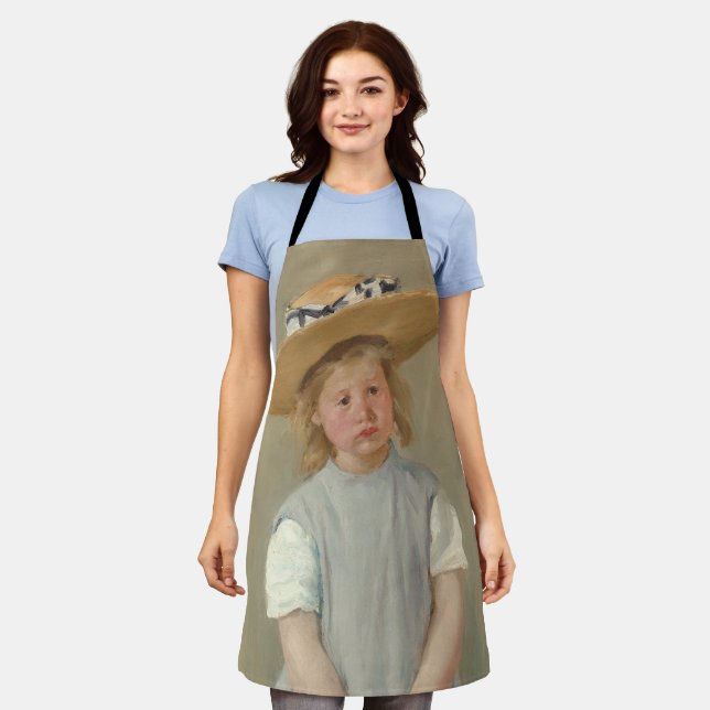 Tablier Mary Cassatt - Enfant en paille Casquette (Porté)
