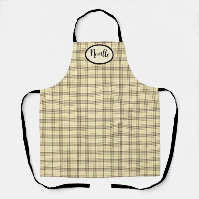 Tablier Masculine Tan Plaid (Recto)