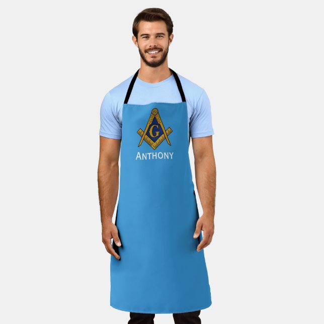 Tablier Masonic Freemasons Carré et boussole (Porté)