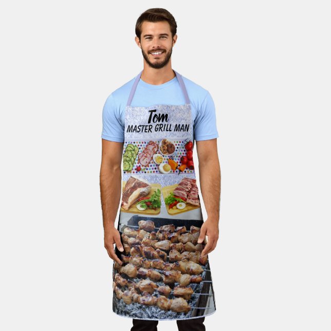 TABLIER MASTER GRILL MAN: AJOUTER UN NOM (Porté)