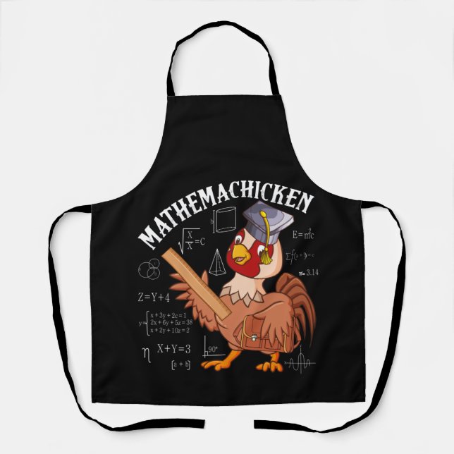 Tablier Mathemachicken Enseignant Math Amateurs de mathéma (Recto)