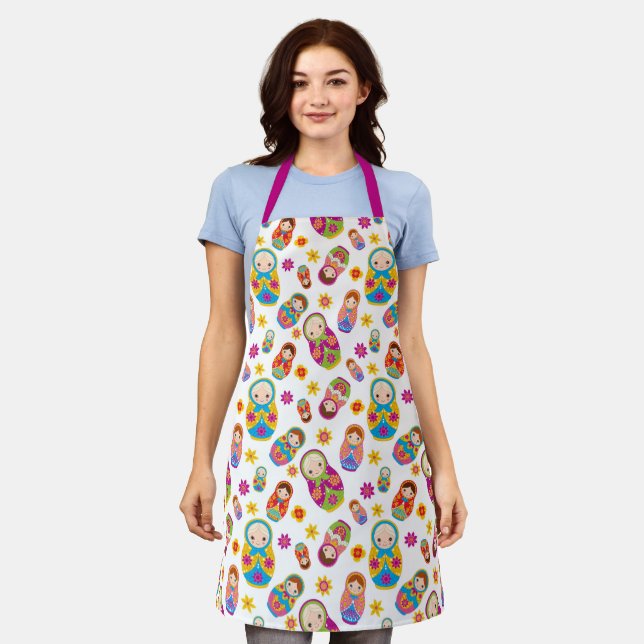 Tablier Matryoshka russe poupée de nidification Apron (Porté)