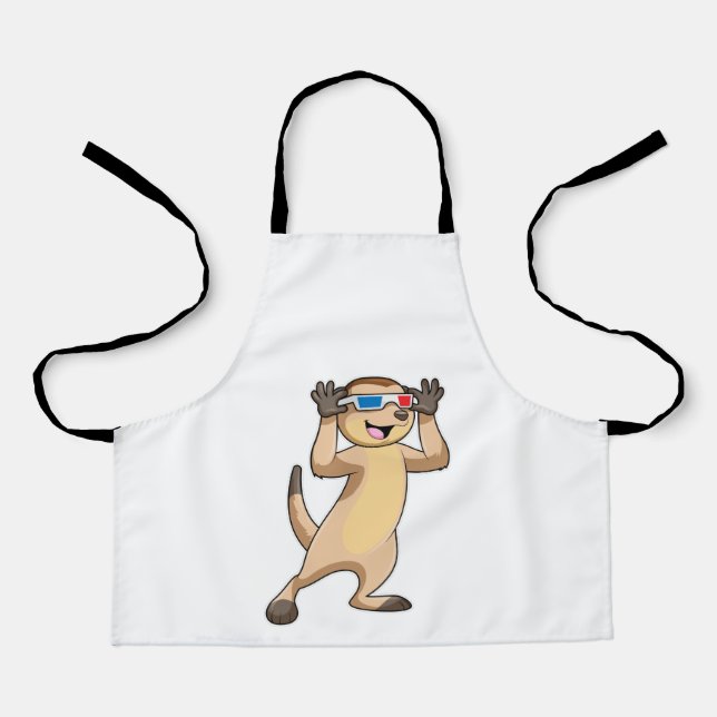 Tablier Meerkat avec lunettes (Recto)