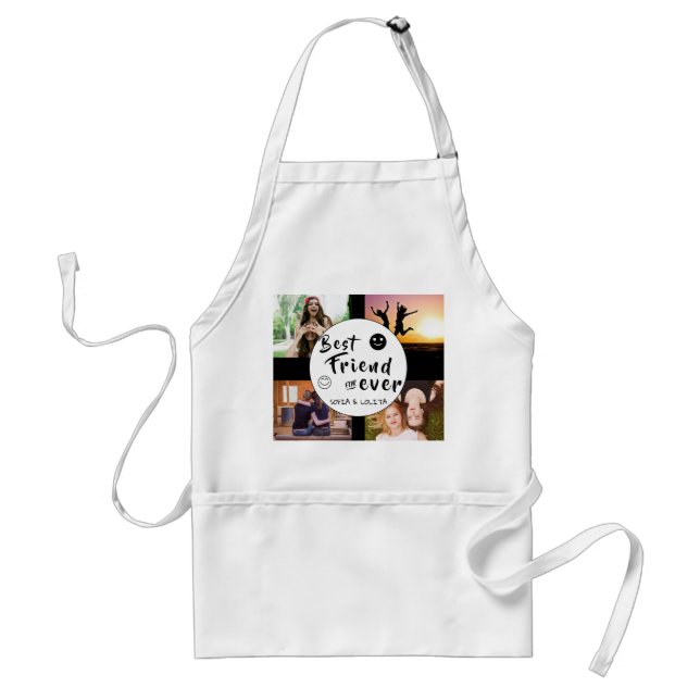 Tablier Meilleur Ami Forever Apron sur mesure - Collage 4  (Devant)