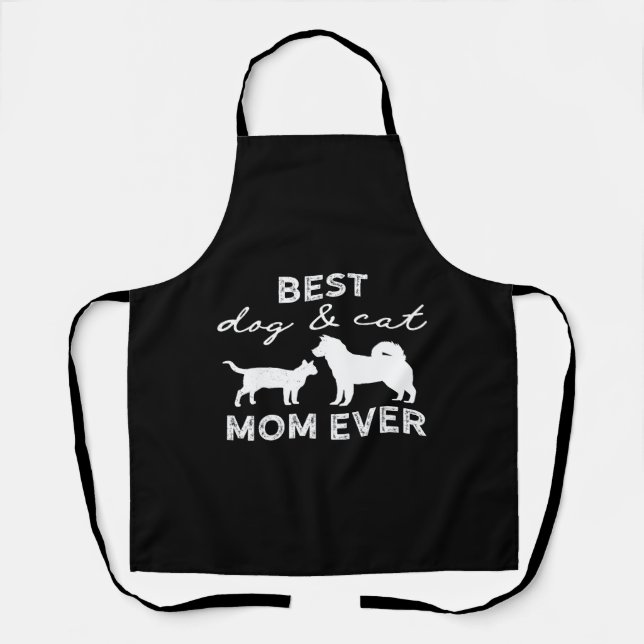 Tablier Meilleur Chien Et Chat Maman Cadeau Cute Crazy Cha (Recto)