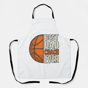 Tablier Meilleur Coach Papa Ever Basket Vintage Vector Des