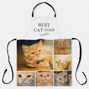 Tablier Meilleur collage photo de papa chat 