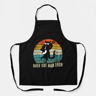TABLIER MEILLEUR DAD CAT JAMAIS RETRO VINTAGE