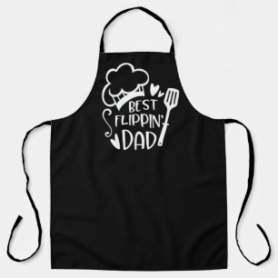 Tablier Meilleur Flippin Papa Black Grill BBQ