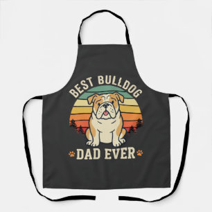 Tablier Meilleur papa bouledogue de tous les temps vecteur