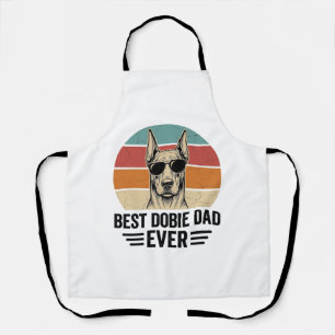 Tablier Meilleur papa Dobie vintage Doberman T-shirt_1