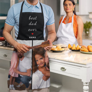 Tablier Meilleur Papa Ever Mignon Cœur Rouge Personnalisé