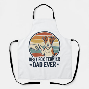 Tablier Meilleur Papa Fox Terrier Vintage T-Shirt pour Amo