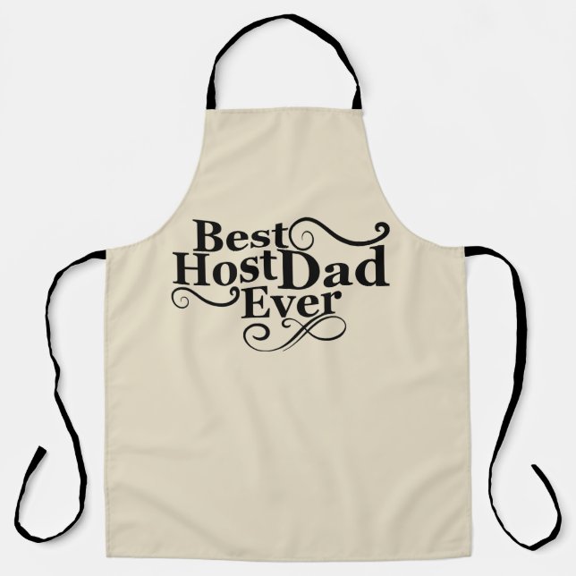 Tablier Meilleur papa hôte jamais heureux fête des pères i (Recto)