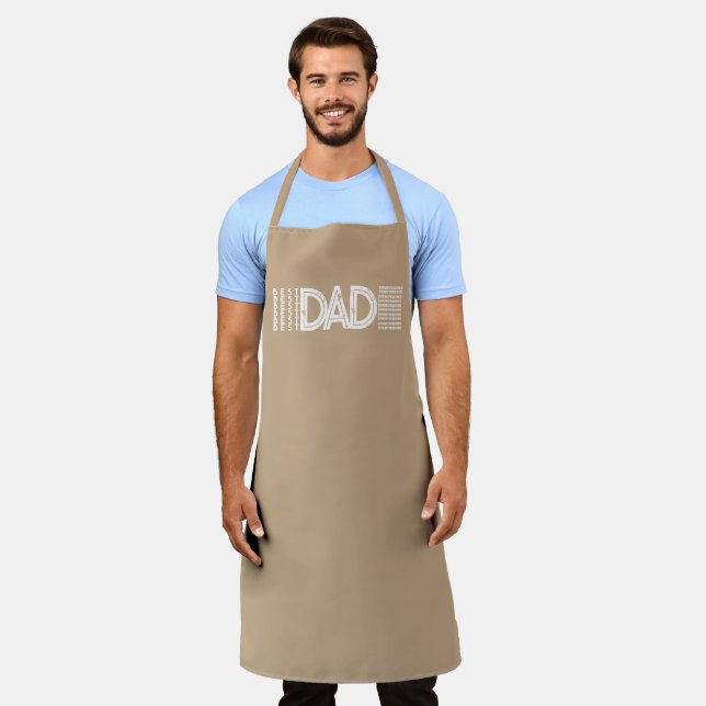 Tablier Meilleur Papa Jamais Audacieux Typographie Cadeau (Porté)
