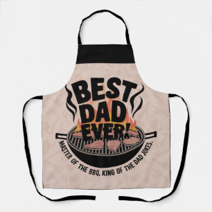 Tablier Meilleur papa jamais design barbecue - King of the