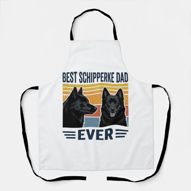 Tablier Meilleur Papa Schipperke Jamais Design Vectoriel R (Recto)