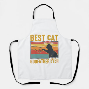 Tablier Meilleur Parrain de Chat Ever Vintage Chat Vector