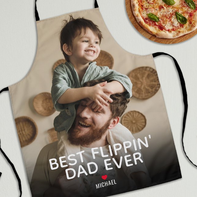Tablier Meilleure Fête des pères photo Flippin' Dad Ever l (Créateur téléchargé)
