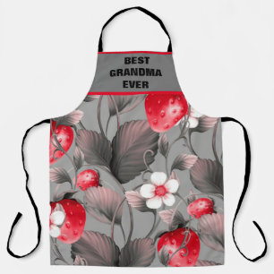 Tablier Meilleure grand-mère jamais Apron Rouge et gris fr