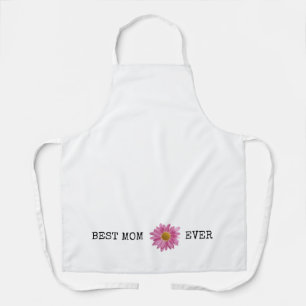 Tablier MEILLEURE MÈRE JAMAIS Rose Daisy Fête des mères Ma