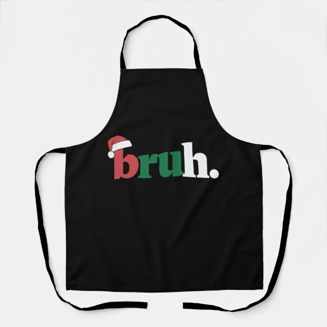 Tablier Mème de Bruh Citation Drôle Salutation de Frère No (Recto)