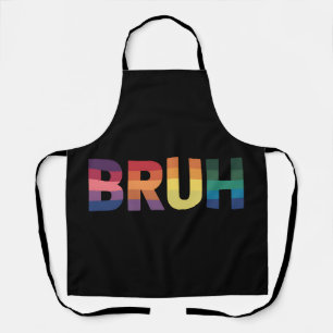 Tablier Mème drôle de Bruh salutation de frère gay Fierté