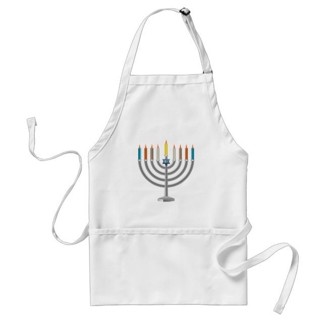 Tablier Menorah de Hanoukka (Devant)