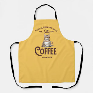 Tablier Meowster De Café : Drôle Cadeau D'Amoureux De Chat