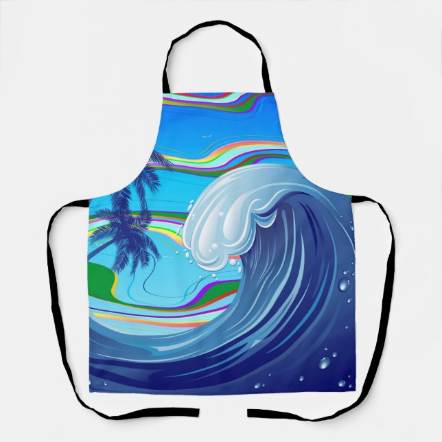 Tablier Mer Océan Grande Vague Eau (Recto)