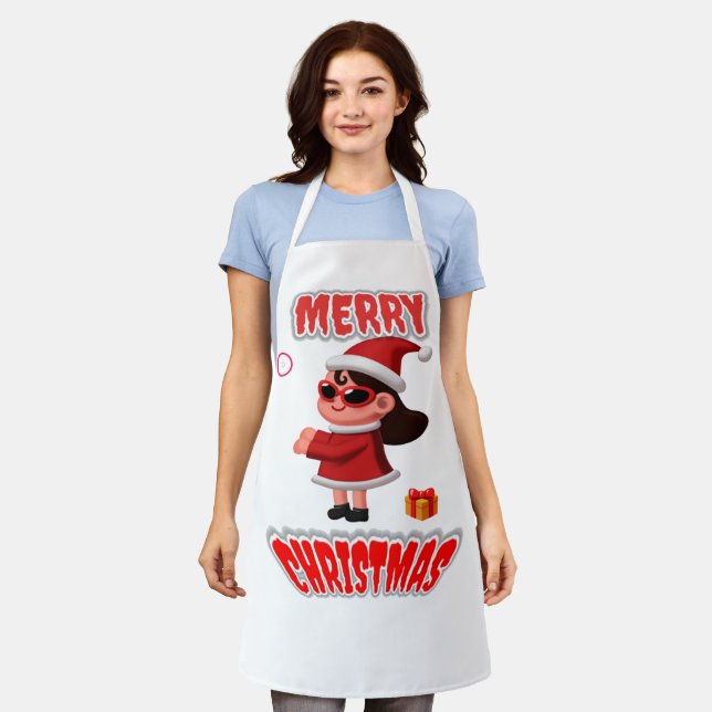 TABLIER MERRY CHRISTAMAS (Porté)