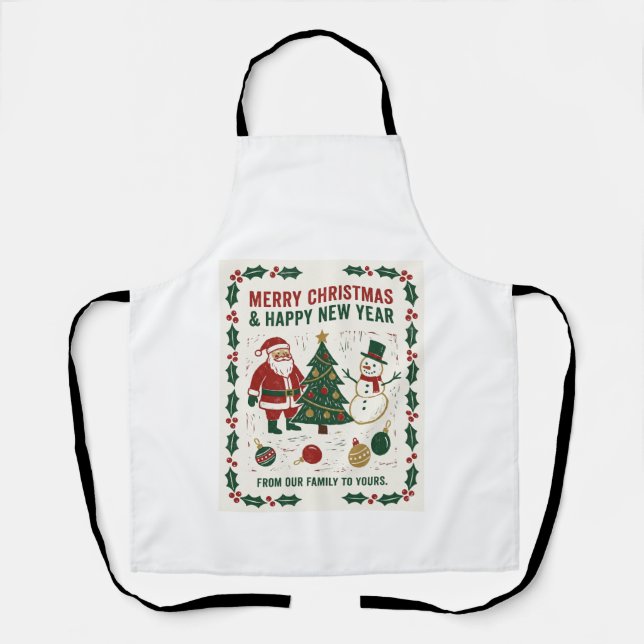Tablier Merry Christmas and a Happy New Year (Recto)