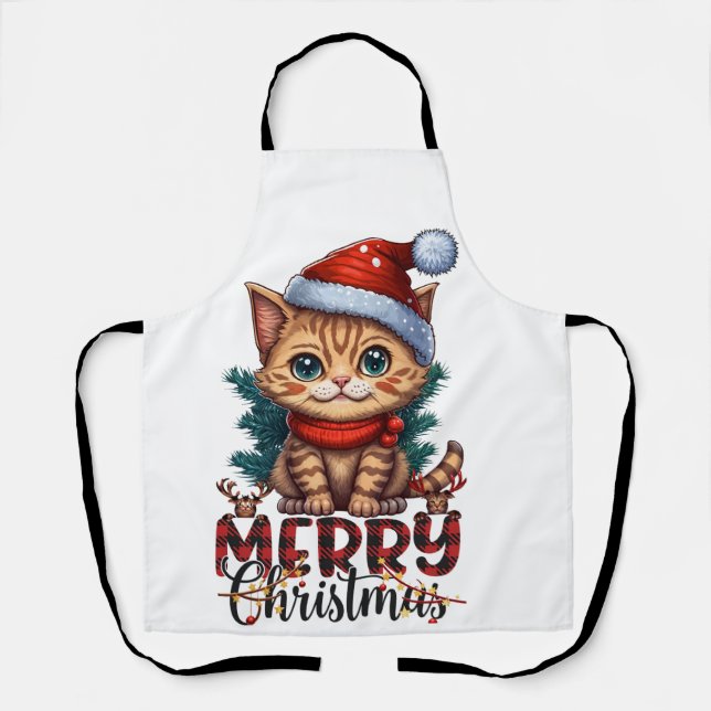 Tablier Merry Christmas Cat 2025 (Recto)