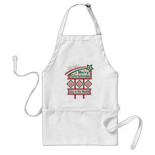 Tablier Merry Christmas Retro Marquee - Joy to the World