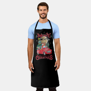 Tablier Merry Christmas Vintage Red Santa Truck