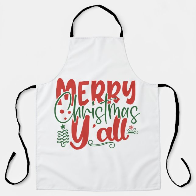 Tablier Merry Christmas Y'all (Recto)