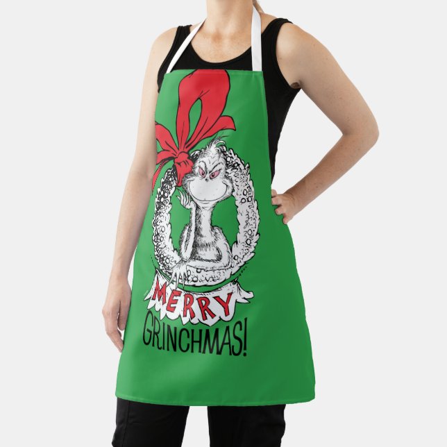 Tablier Merry Grinchmas Wreath (Insitu)