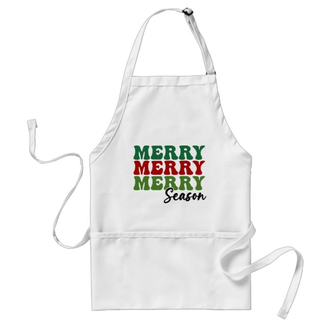 Tablier Merry Merry Merry Saison - Retro Holiday Art (Devant)