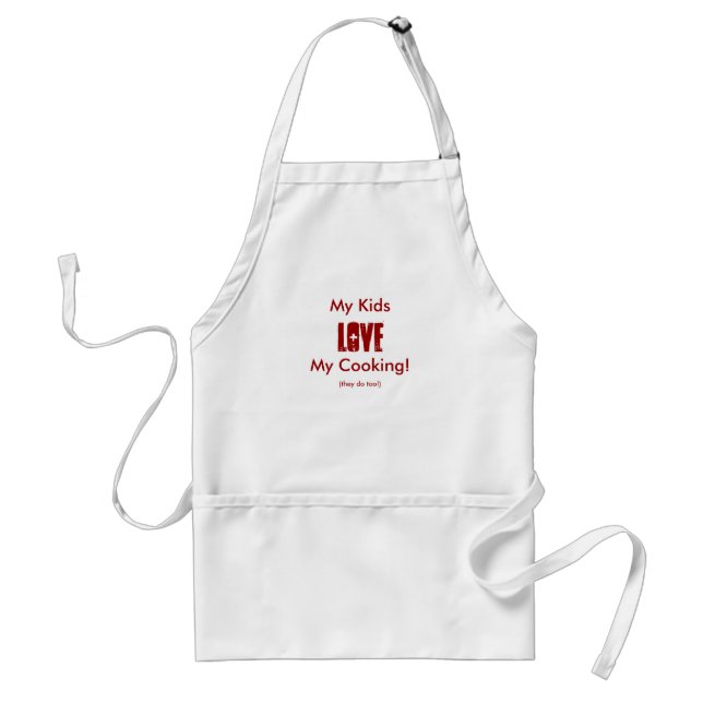 Tablier Mes enfants, AMOUR, ma cuisine ! , (ils font aussi (Devant)