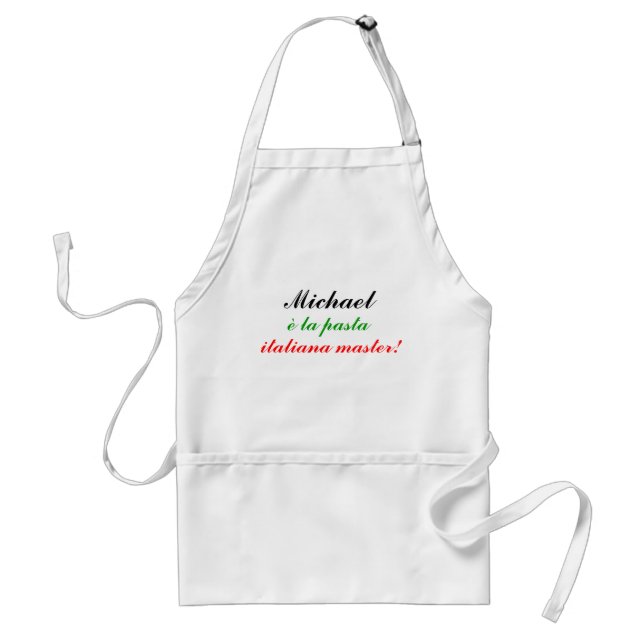 Tablier Michael, pâtes de La d'è, maître d'italiana ! (Devant)