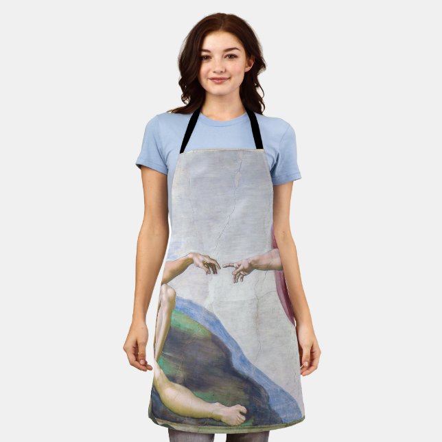 Tablier Michelangelo - Création d'Adam, Chapelle Sixtine (Porté)