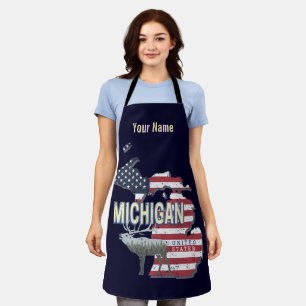 Tablier Michigan États-Unis Retro State Map Vintage États-